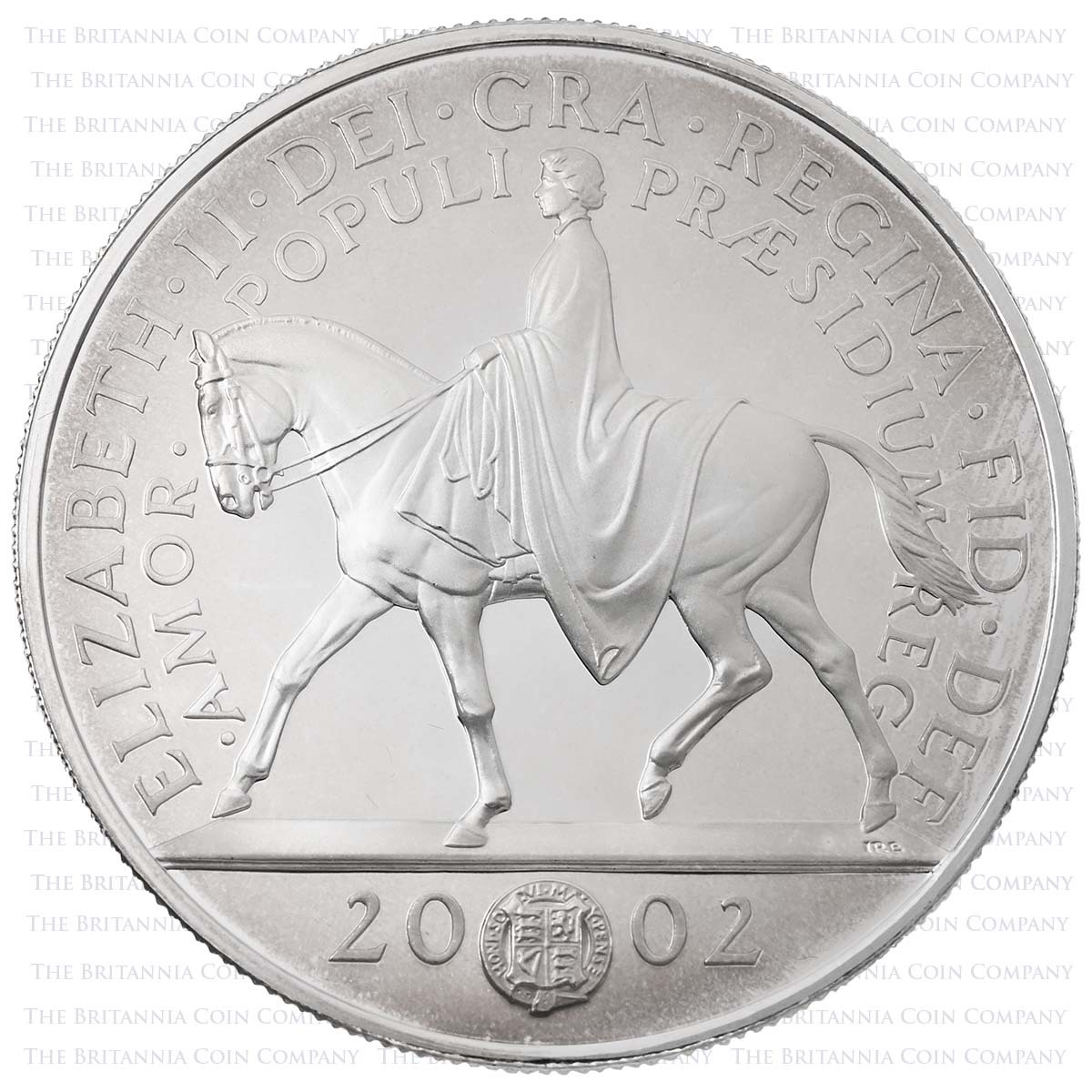 UKGJSP 2002 Elizabeth II Golden Jubilee £5 Crown Silver Proof Reverse