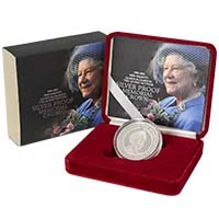 QMCLSP 2002 Queen Mother Memorial £5 Crown Silver Proof Thumbnail