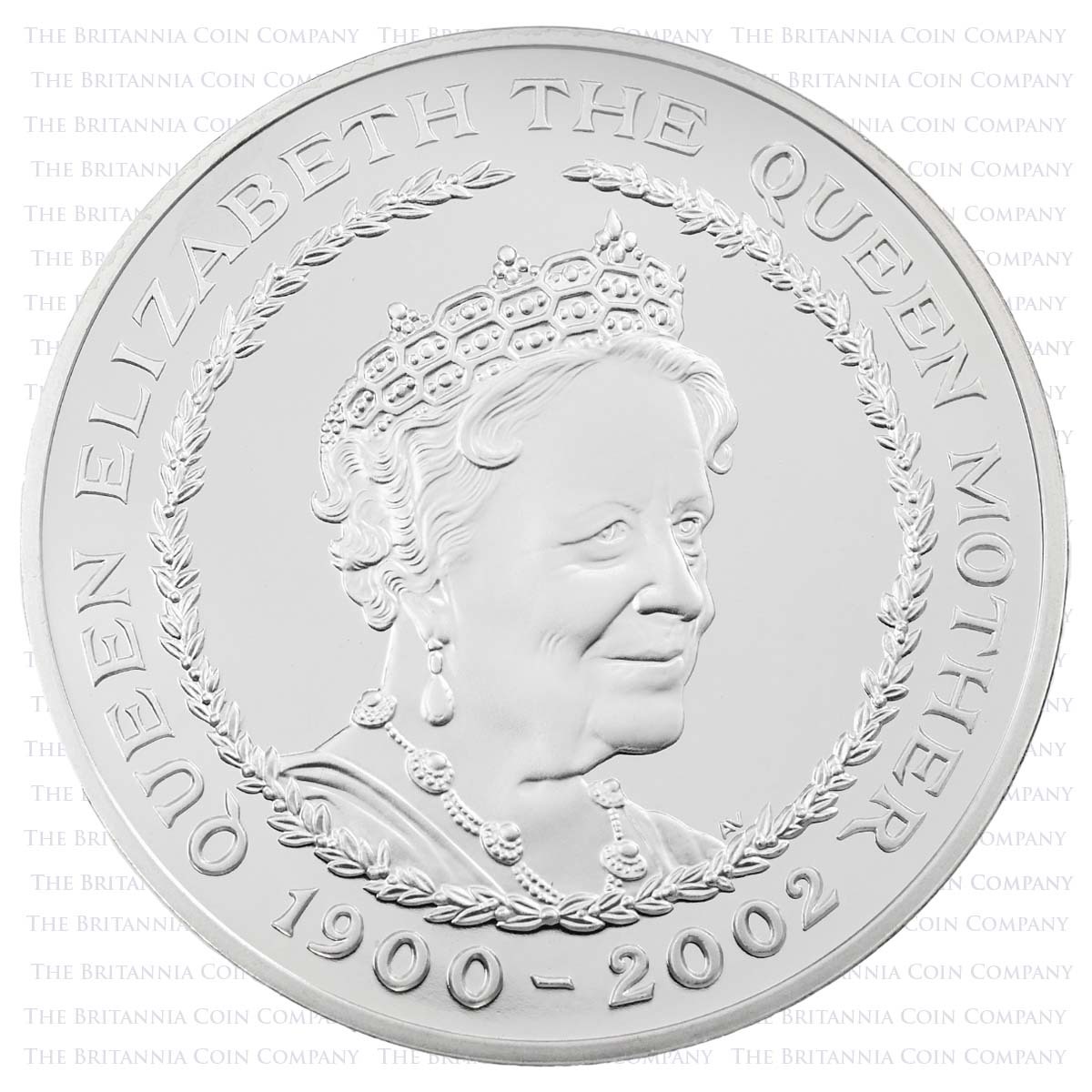 QMCLSP 2002 Queen Mother Memorial £5 Crown Silver Proof Reverse