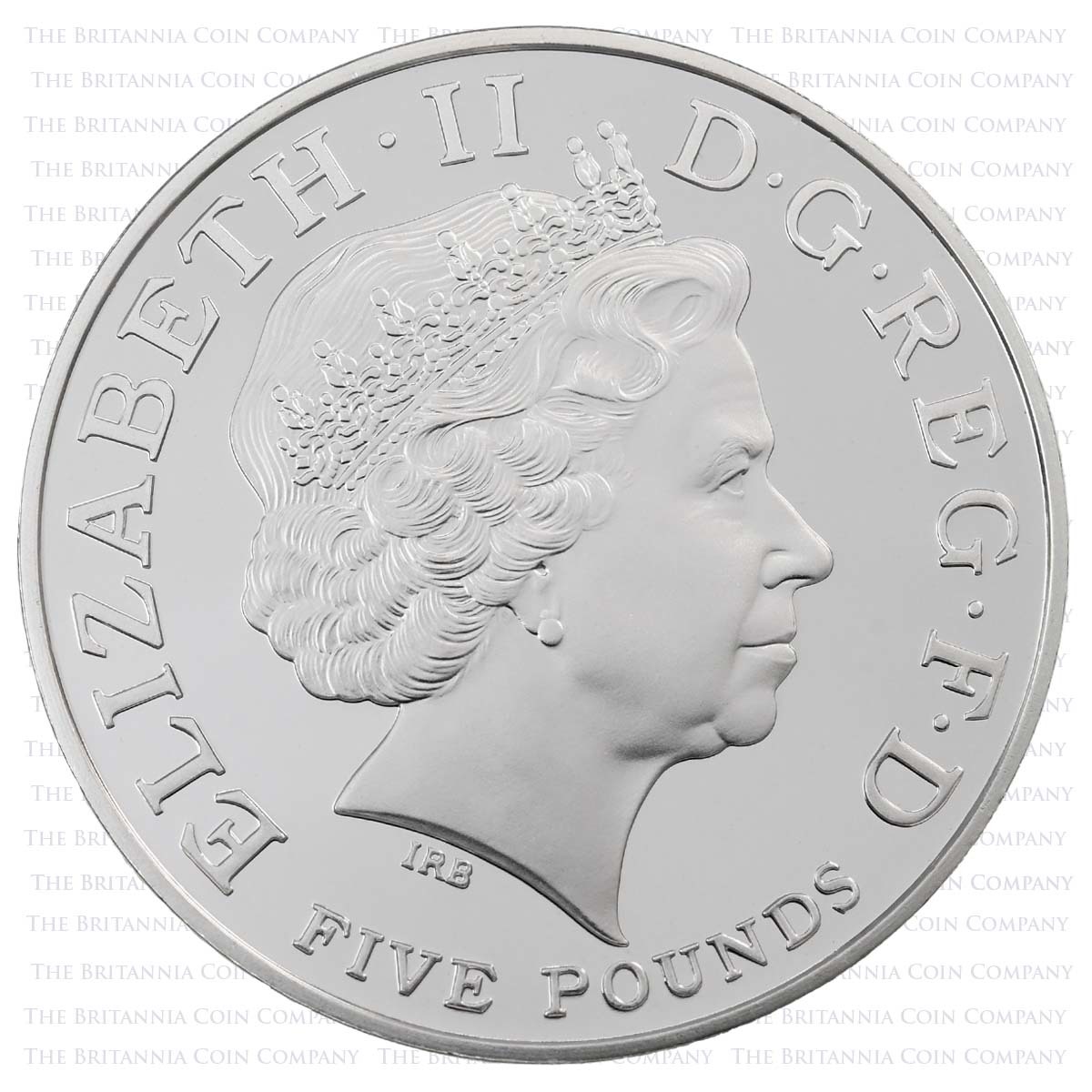 QMCLSP 2002 Queen Mother Memorial £5 Crown Silver Proof Obverse