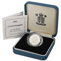 2002 Three Lions Of England £1 Silver Proof Thumbnail
