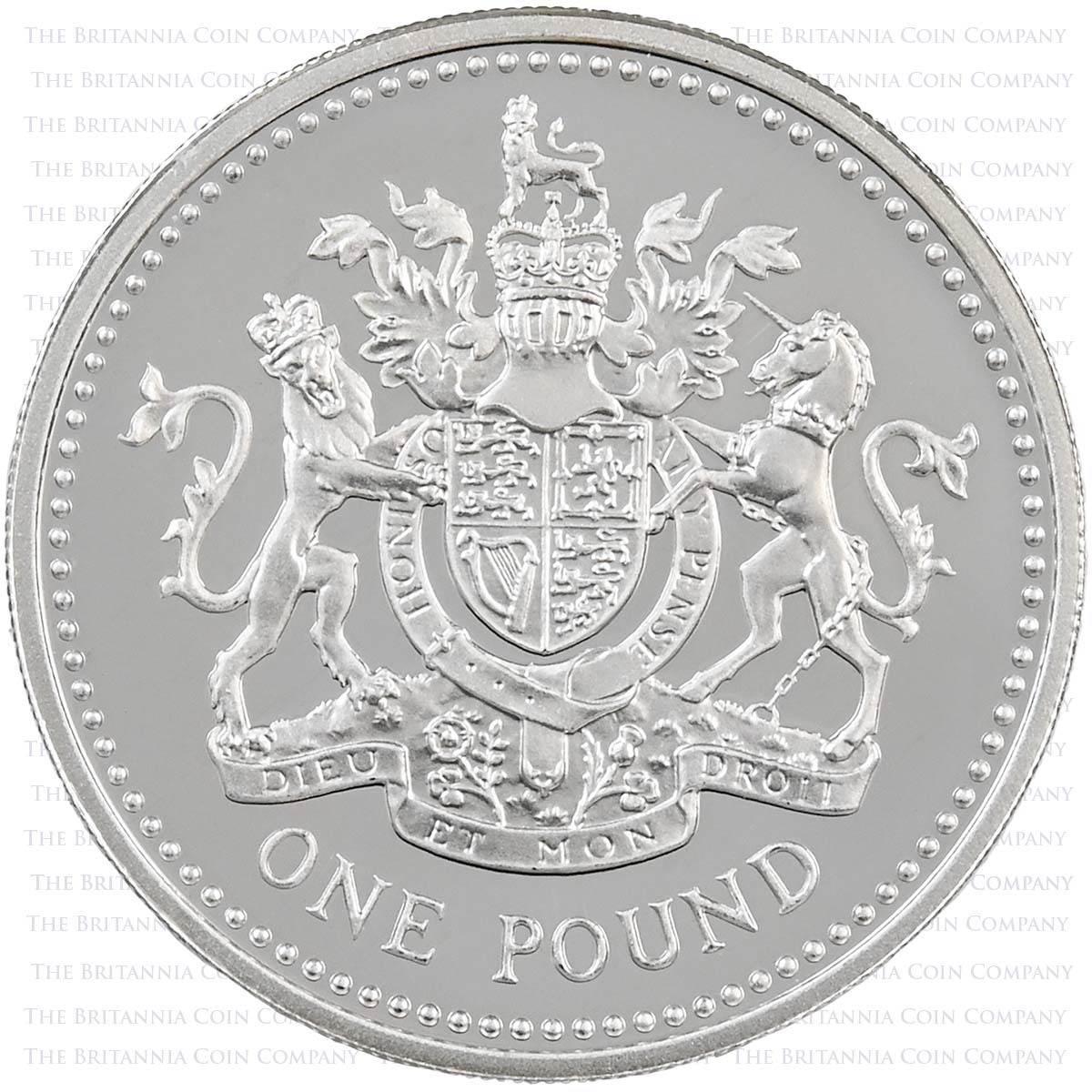 2003 Royal Arms £1 Silver Proof Reverse