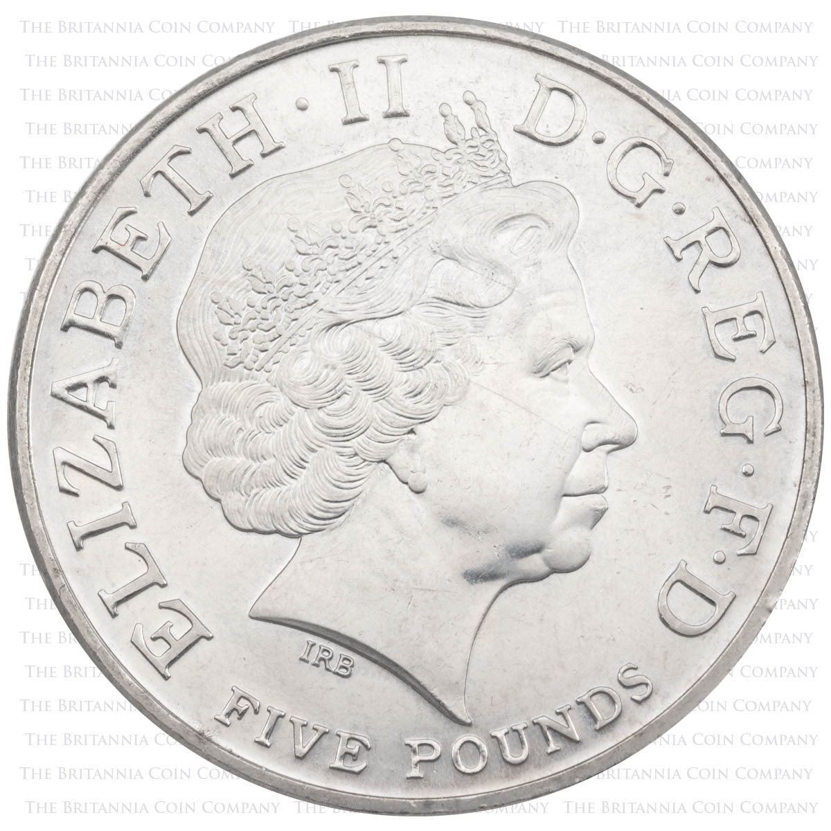 2004 Entente Cordiale Five Pound Coin Obverse