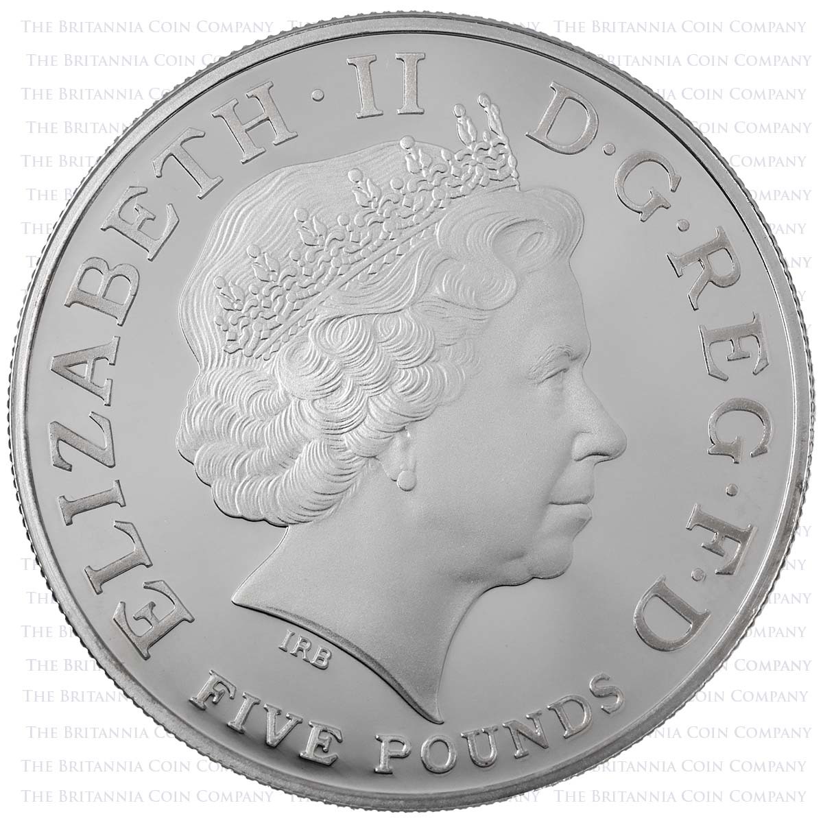 2004 Entente Cordiale 100th Anniversary £5 Crown Piedfort Silver Proof Obverse