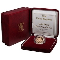 2004 Forth Railway Bridge One Pound Gold Proof Coin Thumbnail