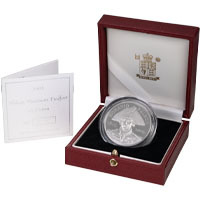 2005 Death Of Horatio Nelson 200th Anniversary Five Pound Crown Piedfort Platinum Proof Coin Thumbnail