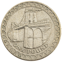 2005 Menai Suspension Bridge One Pound Circulated Coin Thumbnail