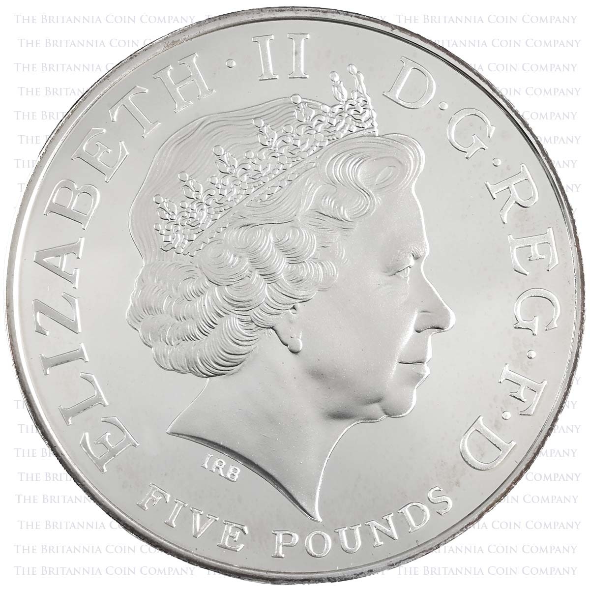 UK05NT2PF 2005 Nelson Trafalgar £5 Crown Set Piedfort Silver Proof Nelson Obverse