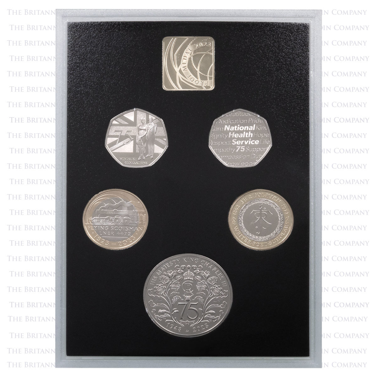 D23COM 2023 UK Commemorative Proof Annual 5 Coin Set Reverses