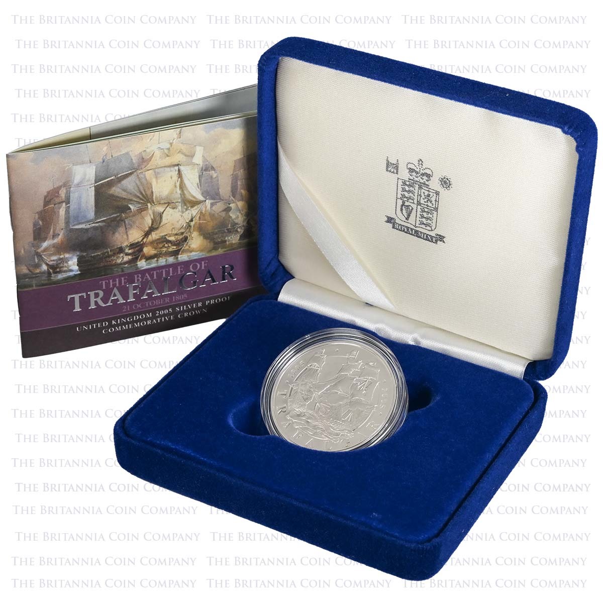 2005 Battle of Trafalgar £5 Crown Silver Proof Boxed