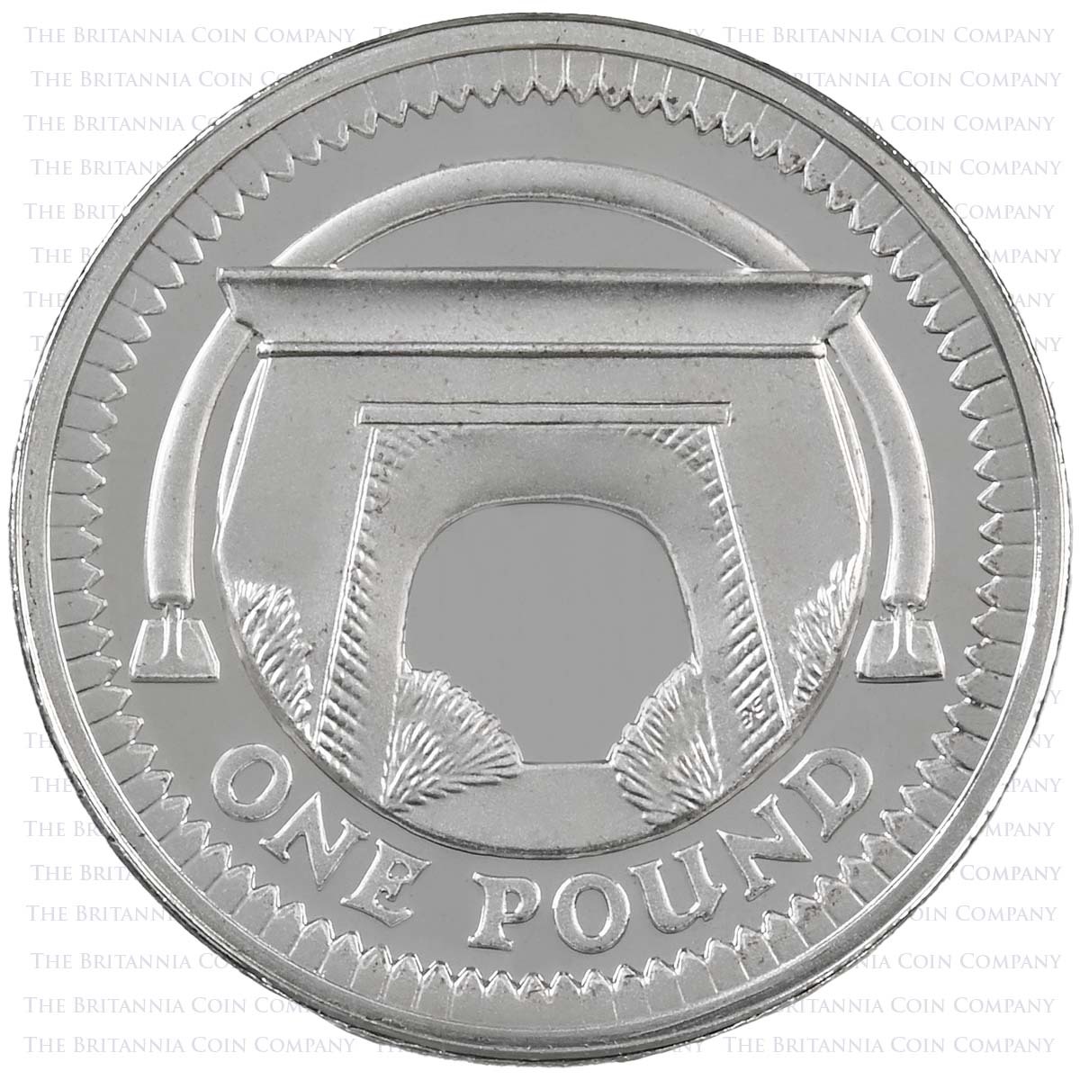 2006 Northern Ireland Egyptian Arch Bridge £1 Silver Proof Reverse