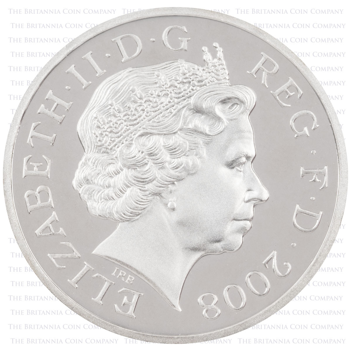 UK08MDPF 2008 Royal Shield Of Arms One Pound Piedfort Silver Proof Coin Obverse