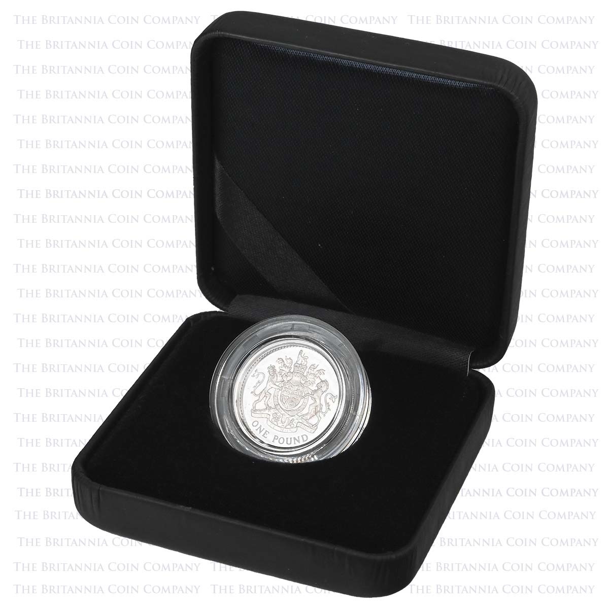2008 Royal Arms £1 Silver Proof Boxed