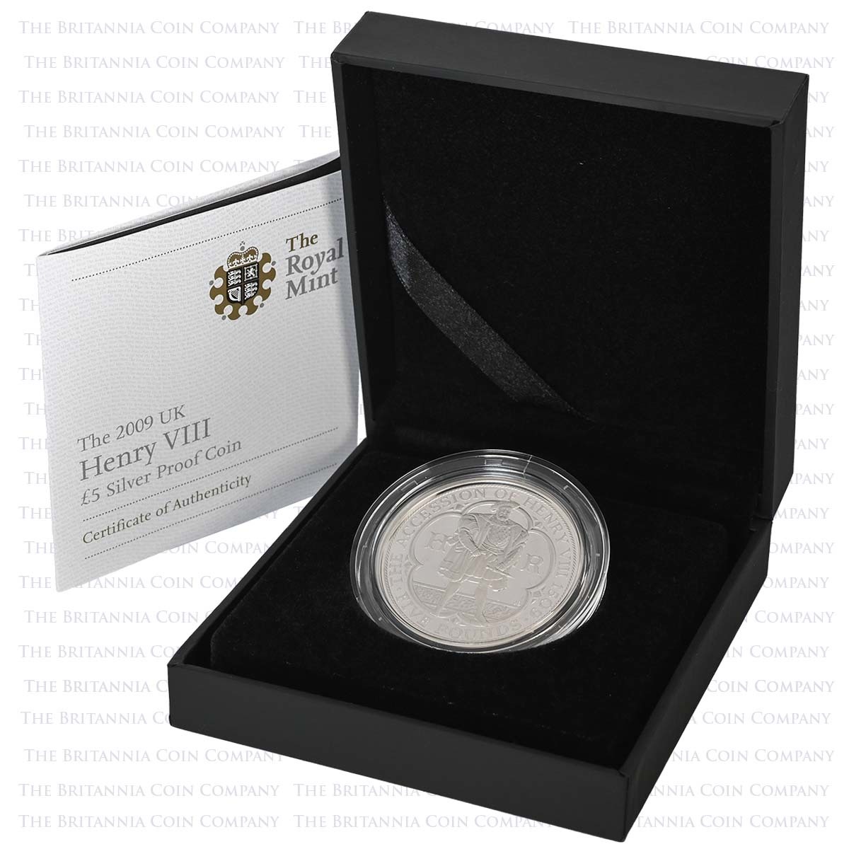 UKH8SP 2009 Henry VIII Accession 500th Anniversary £5 Crown Silver Proof Boxed