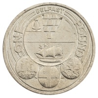 2010 Belfast One Pound Circulated Capital Cities Coin Thumbnail