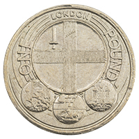 2010 London One Pound Circulated Capital Cities Coin Thumbnail