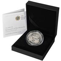 UKRMSP 2010 Restoration of the Monarchy 350th Anniversary £5 Crown Silver Proof Thumbnail