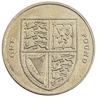 2010 Royal Arms Shield One Pound Circulated Coin Thumbnail