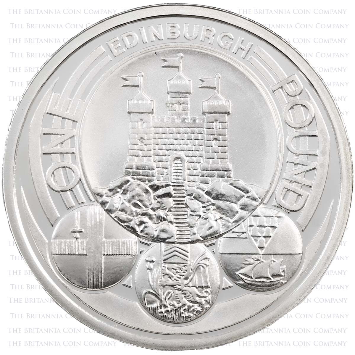UK11EDSP 2011 Capital Cities Edinburgh £1 Silver Proof Reverse