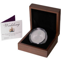 UK11RWPP 2011 Royal Wedding Prince William Kate Middleton Five Pound Crown Piedfort Platinum Proof Thumbnail