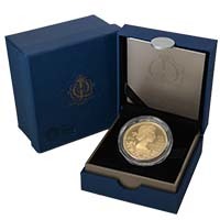 2012 Elizabeth II Diamond Jubilee £5 Crown Gold Plated Silver Proof Thumbnail