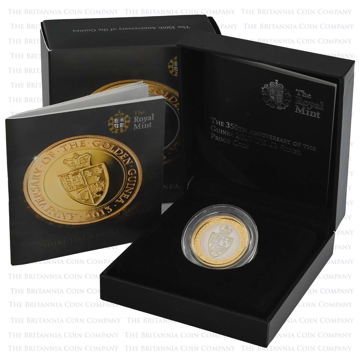 UK13GUSP 2013 Golden Guinea £2 Silver Proof Boxed