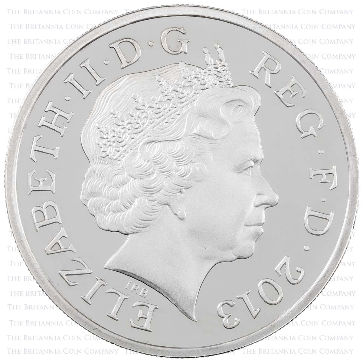 UK13PFCS 2013 UK Piedfort Silver Proof Annual Set England £1 Obverse