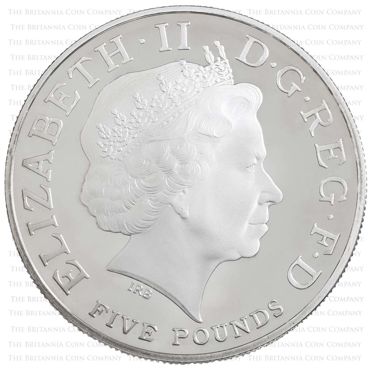 UK13RBPC 2013 Prince George Birth £5 Crown Silver Proof Obverse
