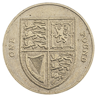 2013 Royal Arms Shield One Pound Circulated Coin Thumbnail