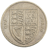 2014 Royal Arms Shield One Pound Circulated Coin Thumbnail