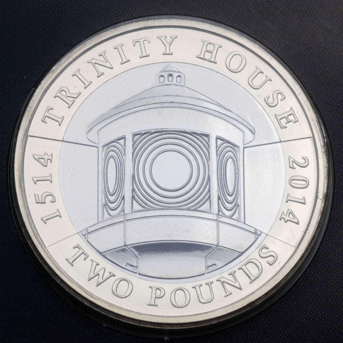 UK14THBU 2014 Trinity House Lighthouse Two Pound Brilliant Uncirculated Mint Pack Coin lighthouse reverse