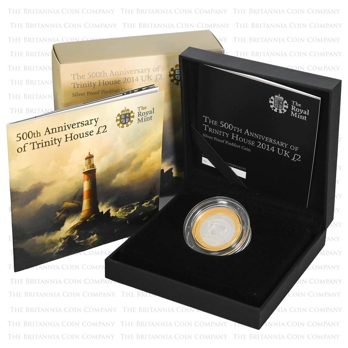 UK14THPF 2014 Trinity House Lighthouse £2 Piedfort Silver Proof Boxed