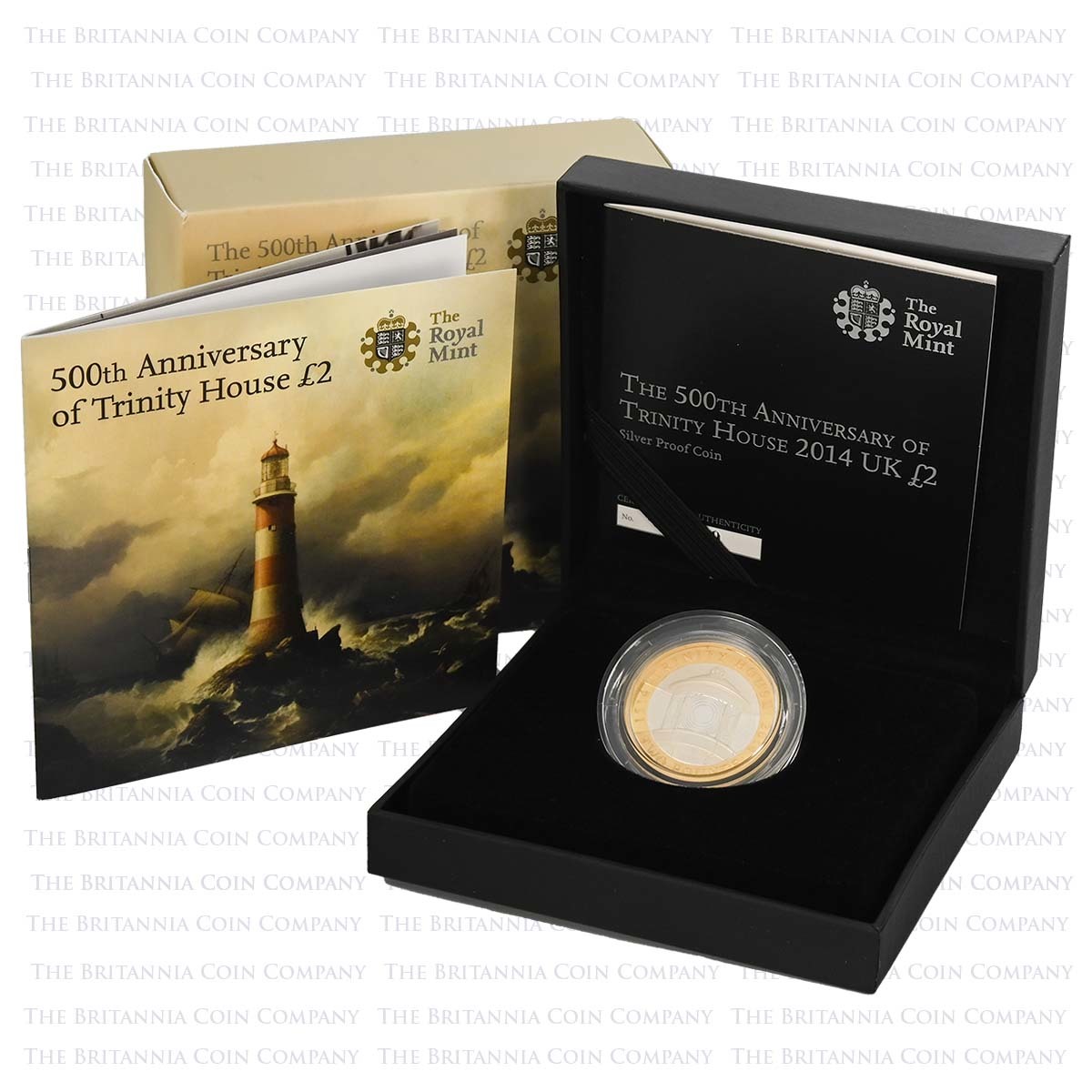 UK15THSP 2014 Trinity House Lighthouse Two Pound Silver Proof Coin Boxed