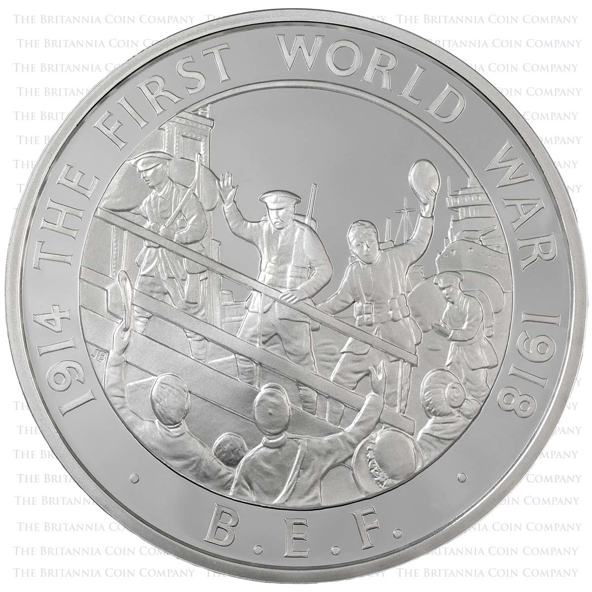 UK14W1SS 2014 First World War £5 Crown Set Silver Proof Home Front
