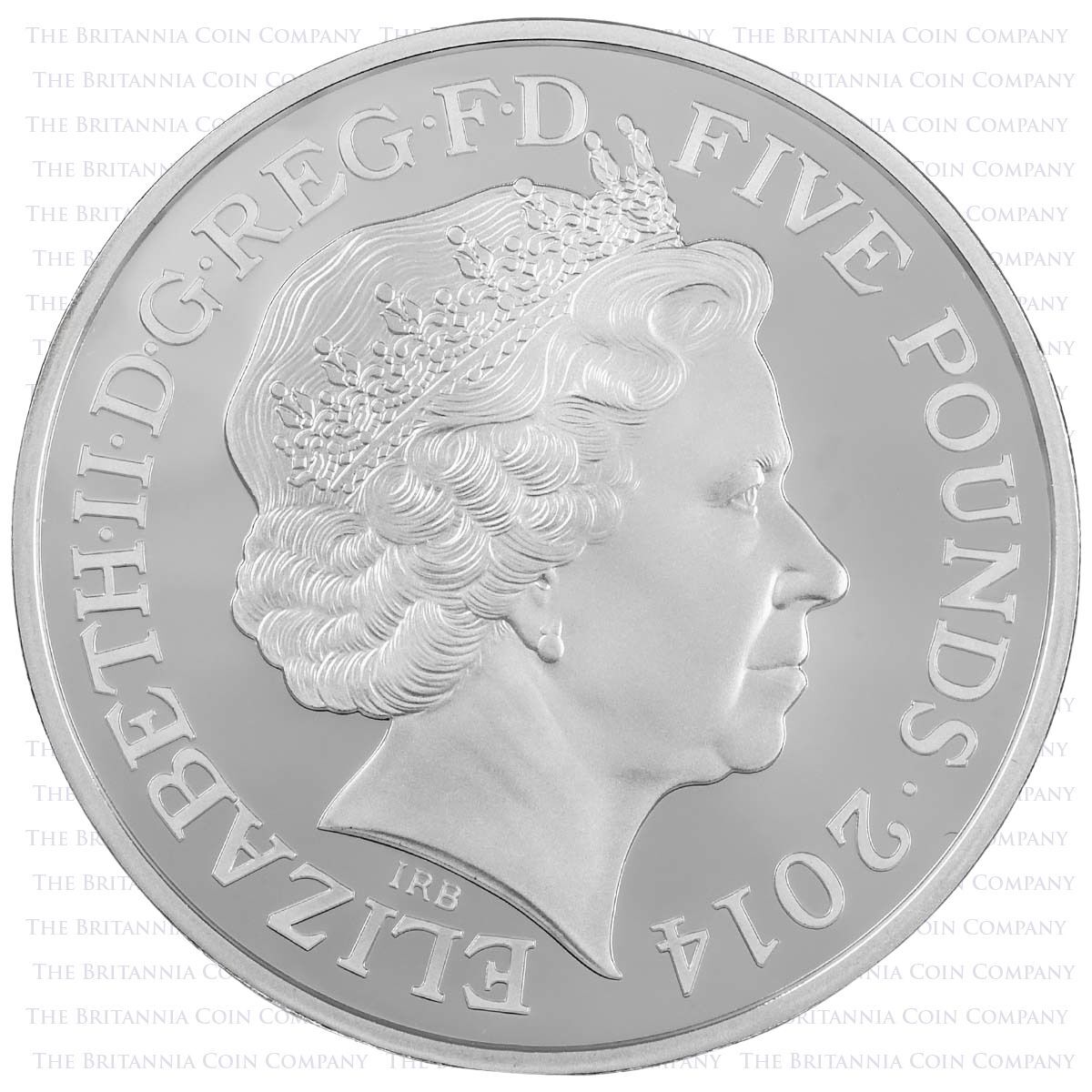 UK14W1SS 2014 First World War Five Pound Silver Proof Coin Set Obverse