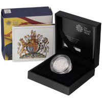 UK15D1PF 2015 Royal Coat Of Arms One Pound Piedfort Silver Proof Coin Thumbnail