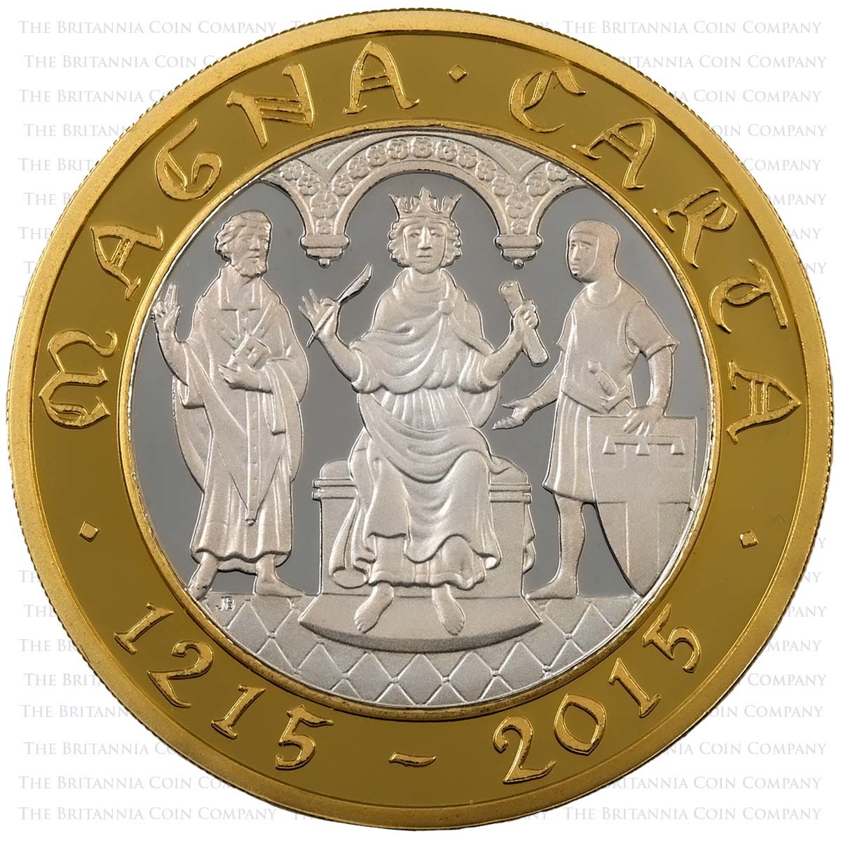 UK15PFCS 2015 UK Piedfort Silver Proof Annual Set Magna Carta Reverse