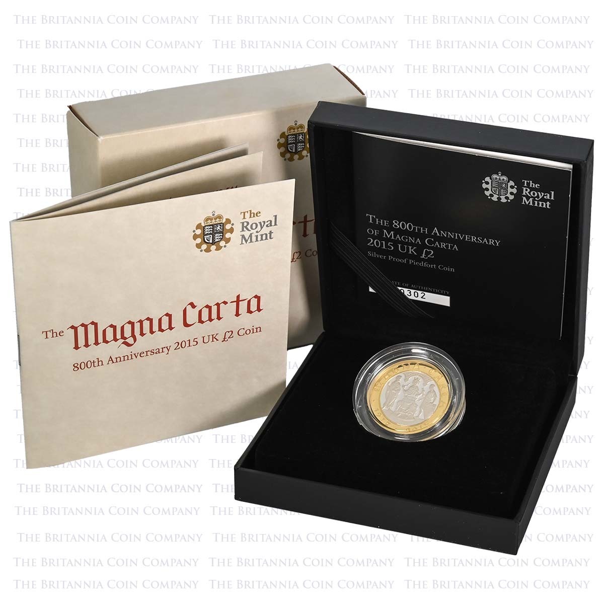 UK15MCPF 2015 Magna Carta Two Pound Piedfort Silver Proof Coin Boxed