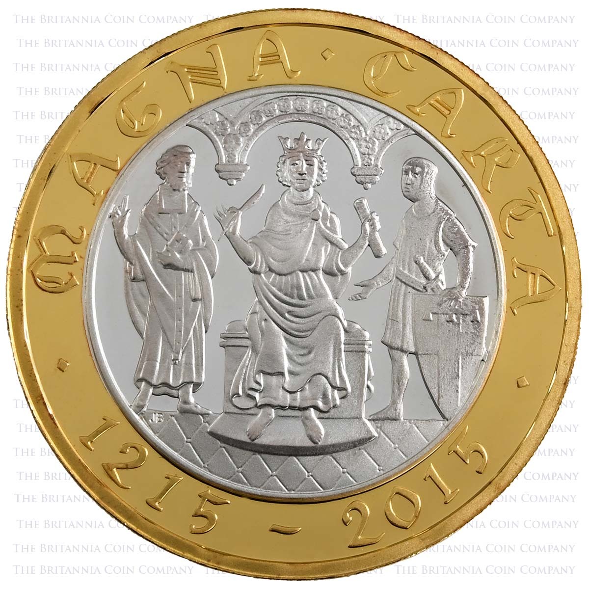 UK15MCSP 2015 Magna Carta £2 Silver Proof Reverse