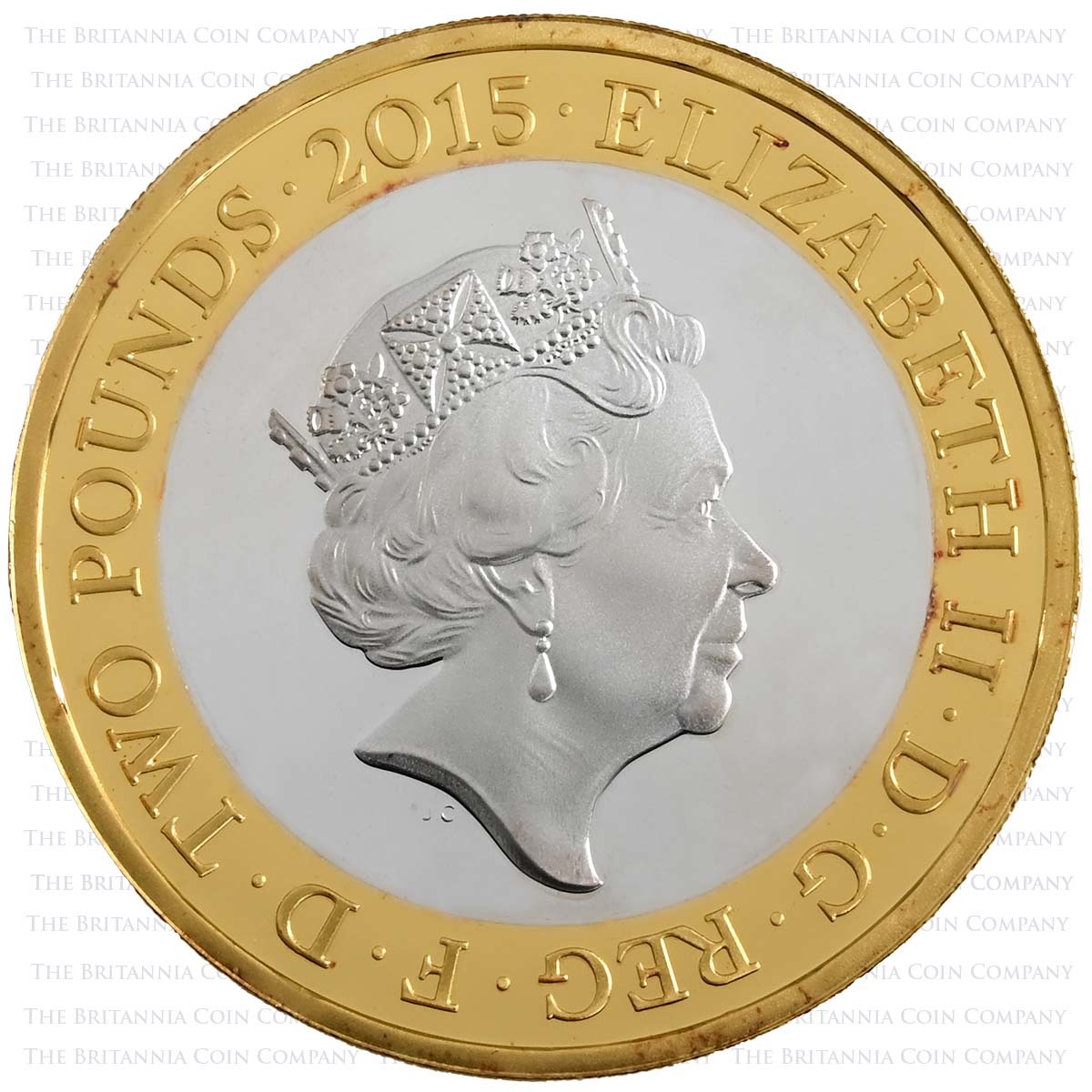 UK15MCSP 2015 Magna Carta £2 Silver Proof Obverse