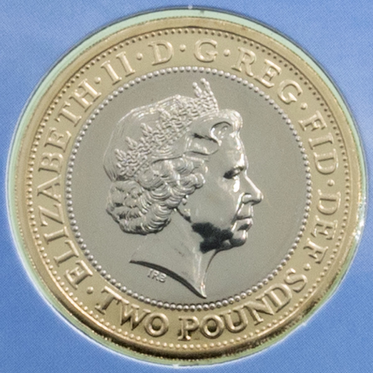 UK15W1BU 2015 Royal Navy First World War Two Pound Brilliant Uncirculated Coin In Folder Obverse