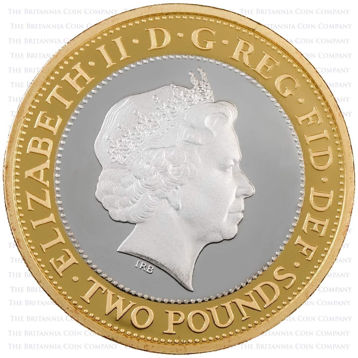 UK15W1PF 2015 Royal Navy £2 Piedfort Silver Proof Obverse