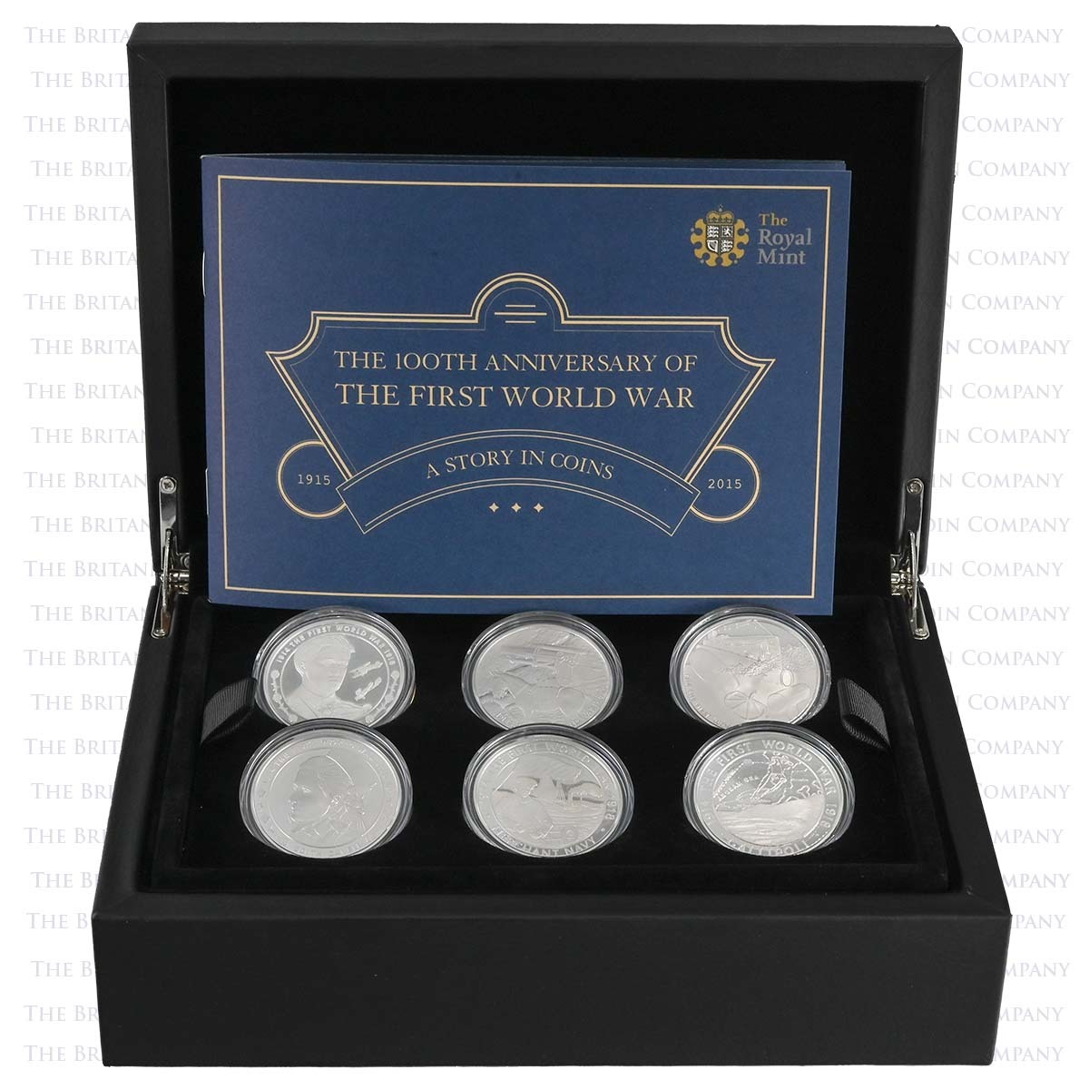 UK15W1SS 2015 First World War £5 Crown Silver Proof Set Boxed
