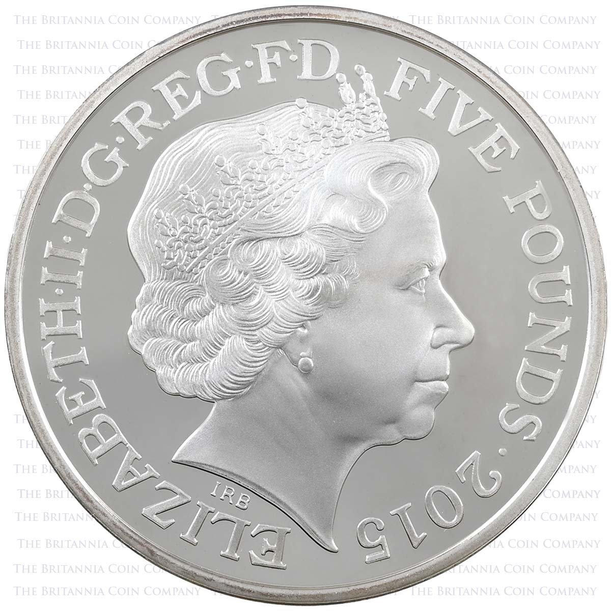 UK15PFCS 2015 UK Piedfort Silver Proof Annual Set Churchill Obverse