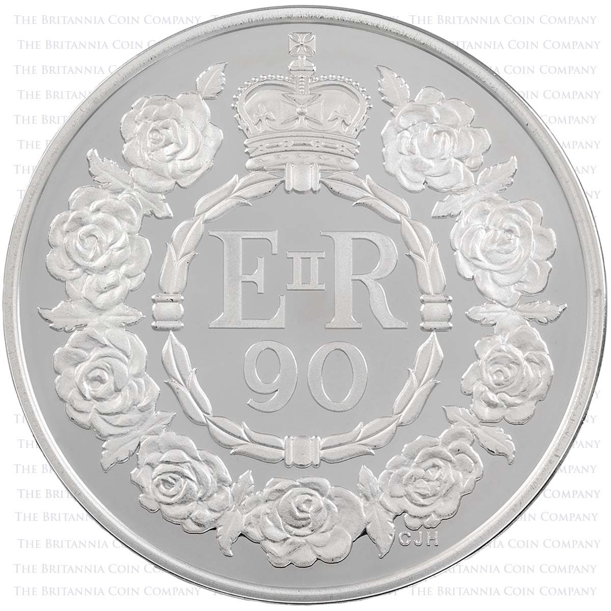 UK1690PF 2016 Queen’s 90th Birthday £5 Crown Piedfort Silver Proof Reverse