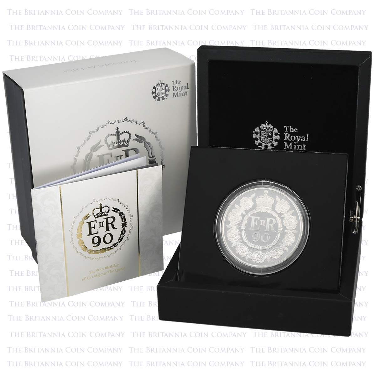 UK1690S5 2016 Queen's 90th Birthday 5oz Silver Proof Boxed