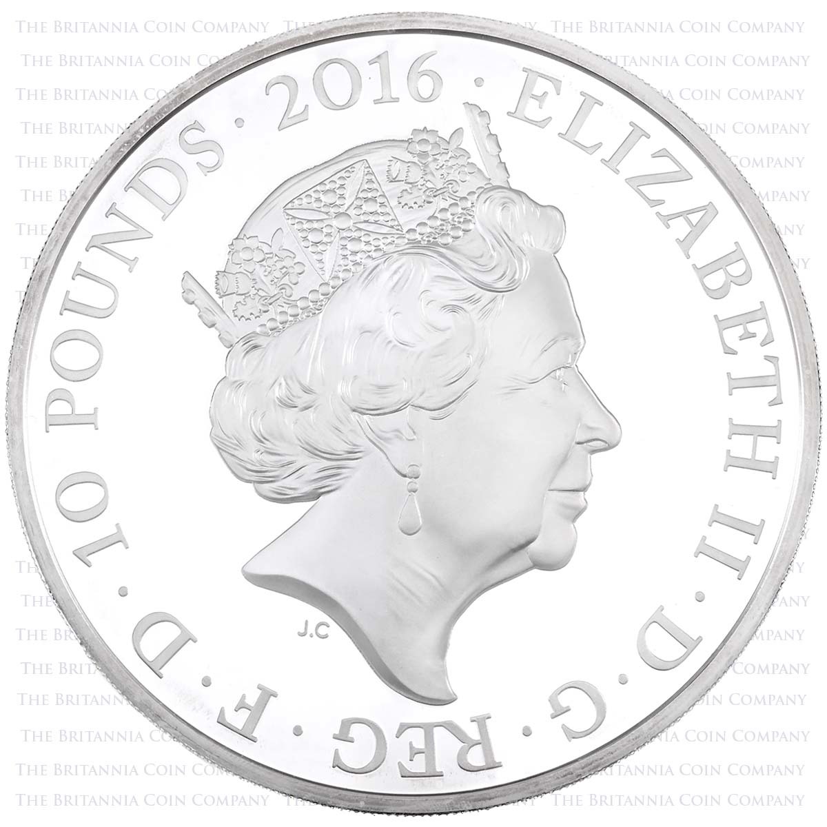 UK1690S5 2016 Queen's 90th Birthday 5oz Silver Proof Obverse
