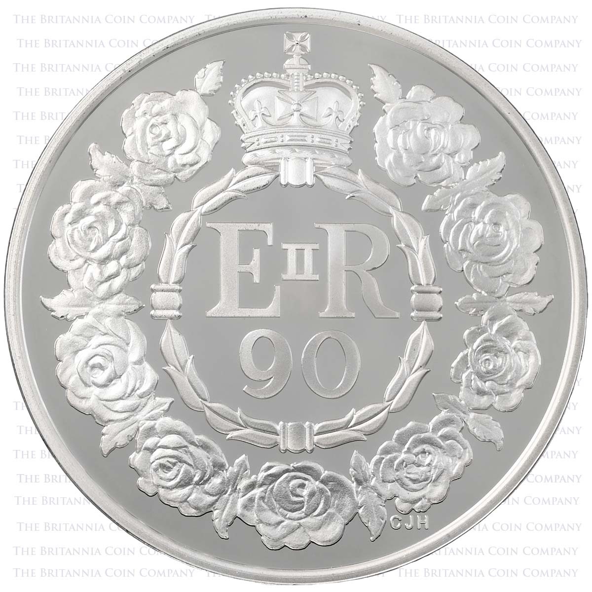UK1690SP 2016 Queen's 90th Birthday £5 Crown Silver Proof Reverse