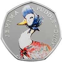 UK16BJSP 2016 Beatrix Potter Jemima Puddle-Duck 50p Silver Proof Thumbnail