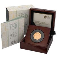 UK16BPGP 2016 Beatrix Potter 150th Anniversary Fifty Pence Gold Proof Coin Thumbnail